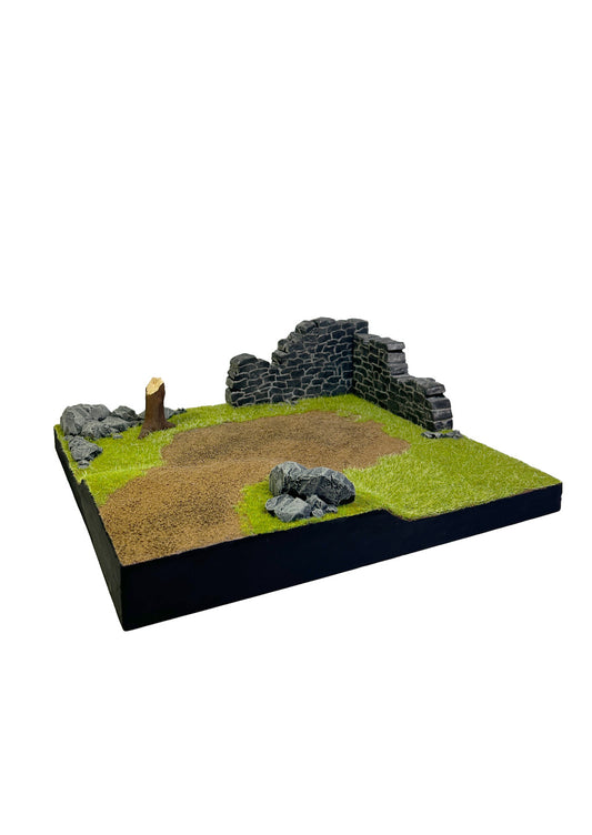 Field and Broken Wall